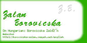 zalan borovicska business card
